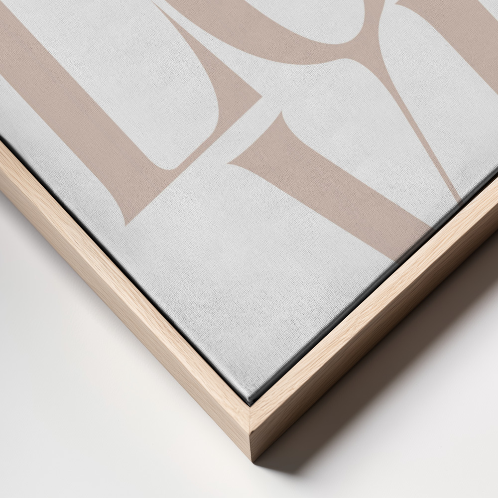 Canvas print - Love Beige frame close up