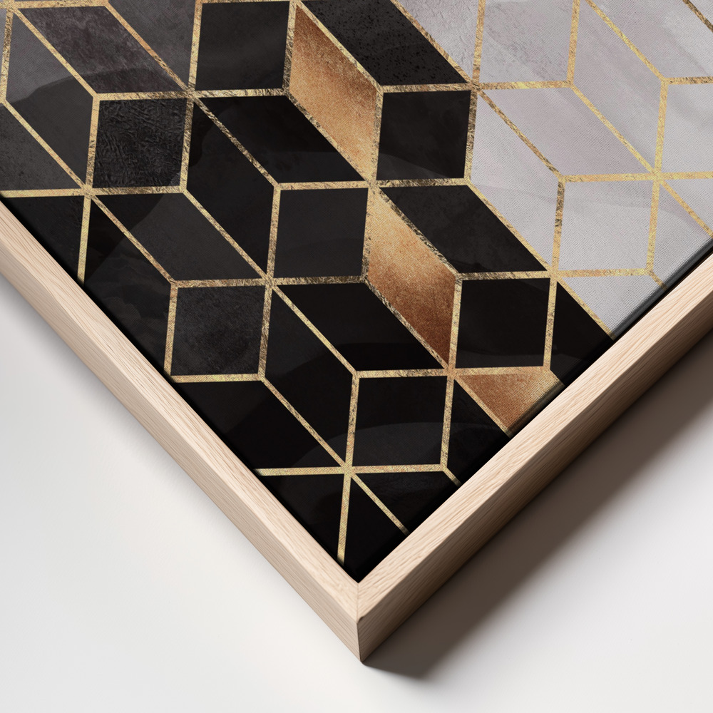 Canvas print - Smoky Cubes frame close up
