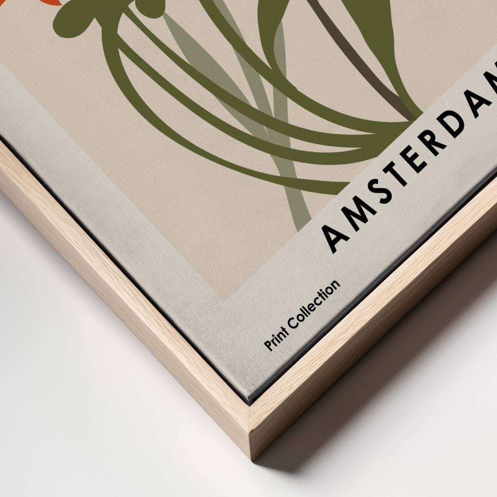 Canvas print - Flower Market Amsterdam frame close up