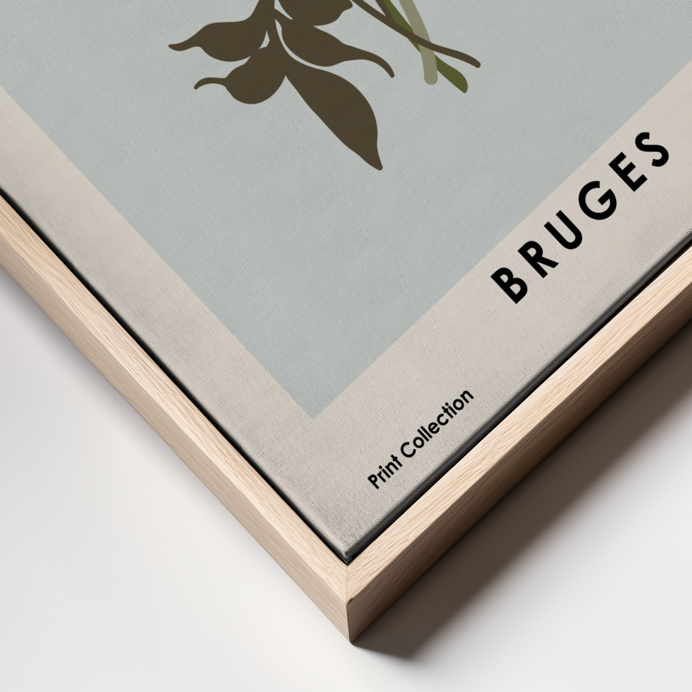 Canvas print - Flower Market Bruges frame close up