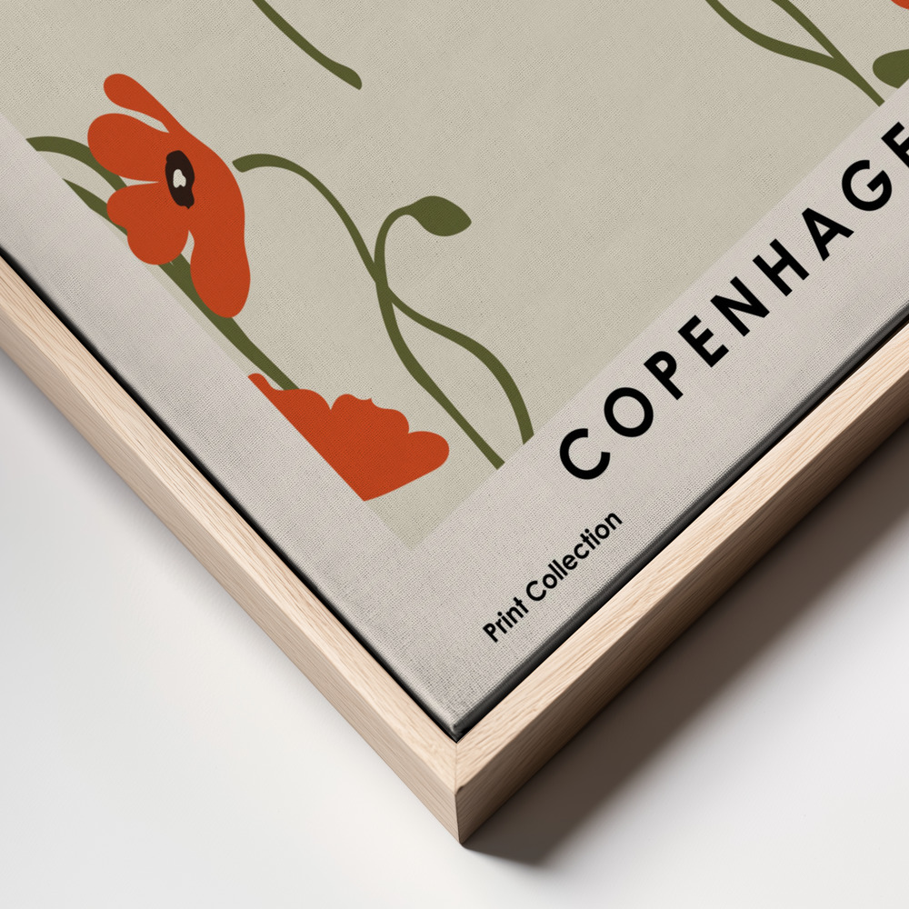 Canvas schilderi - Flower Market Copenhagen frame close up - natuurlijk frame