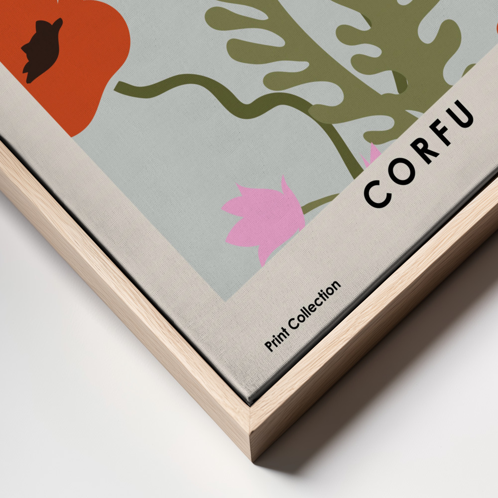 Canvas print - Flower Market Corfu frame close up