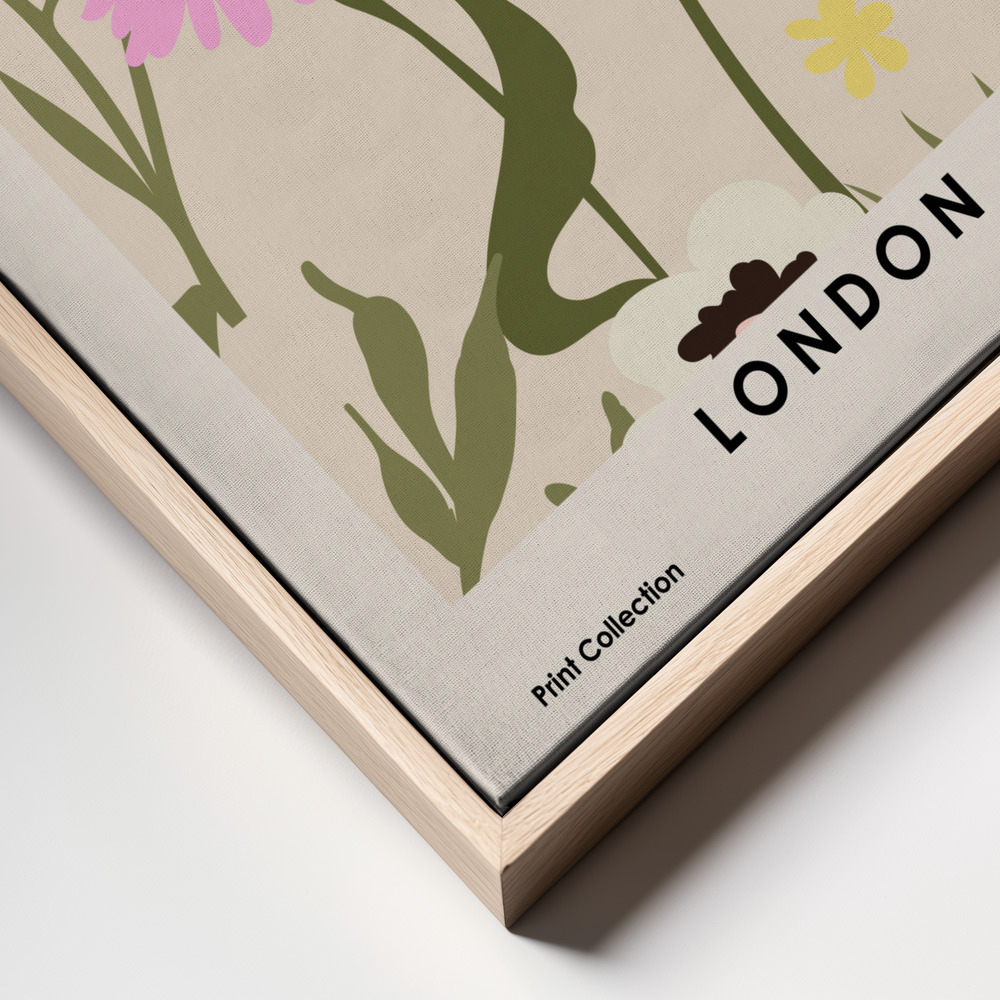 Canvas schilderi - Flower Market London frame close up