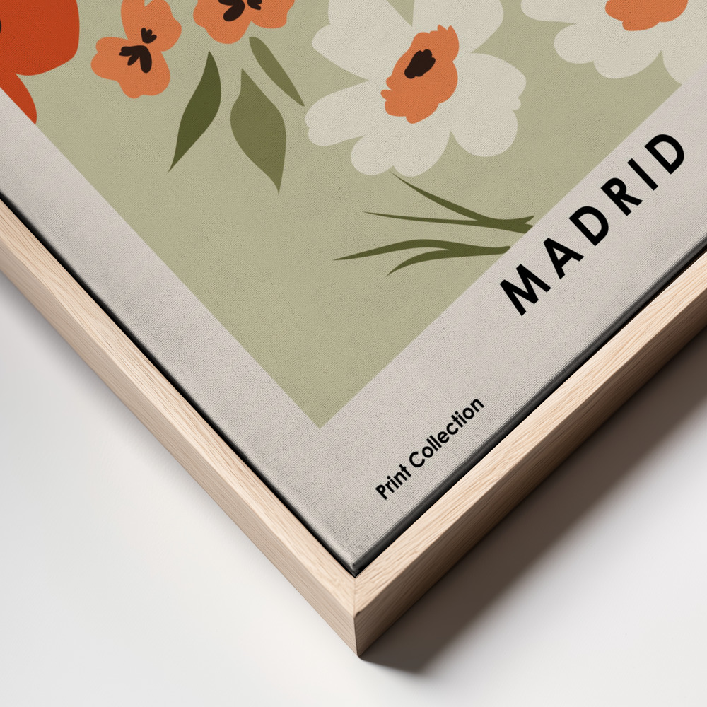 Canvas print - Flower Market Madrid frame close up