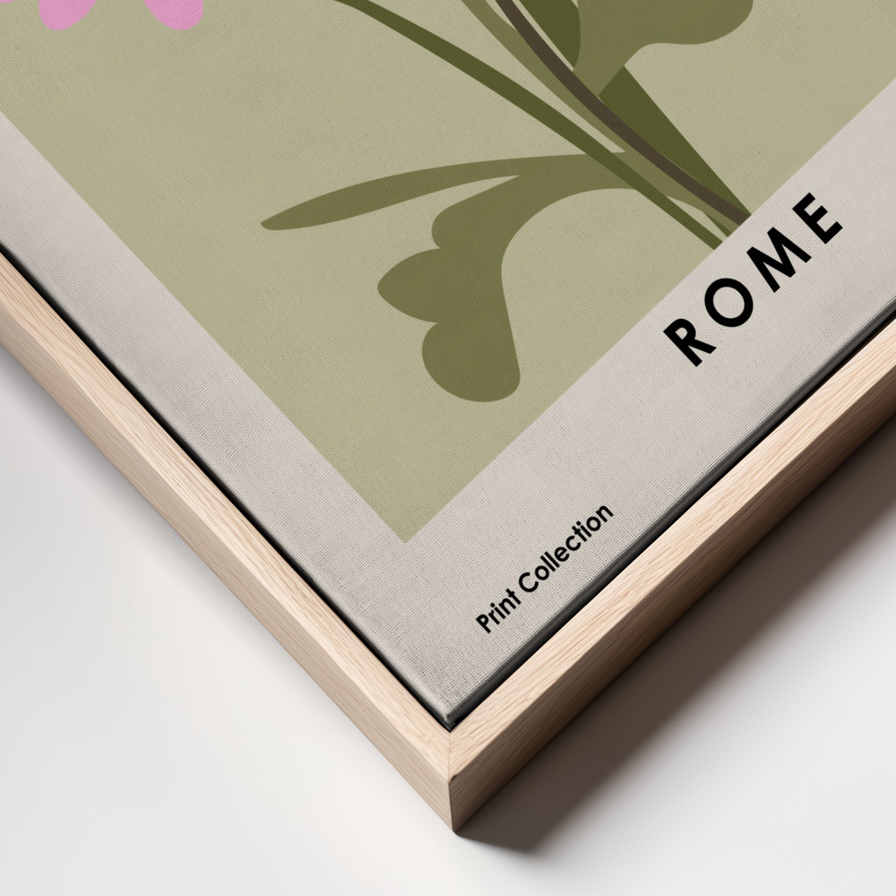 Canvas print - Flower Market Rome frame close up