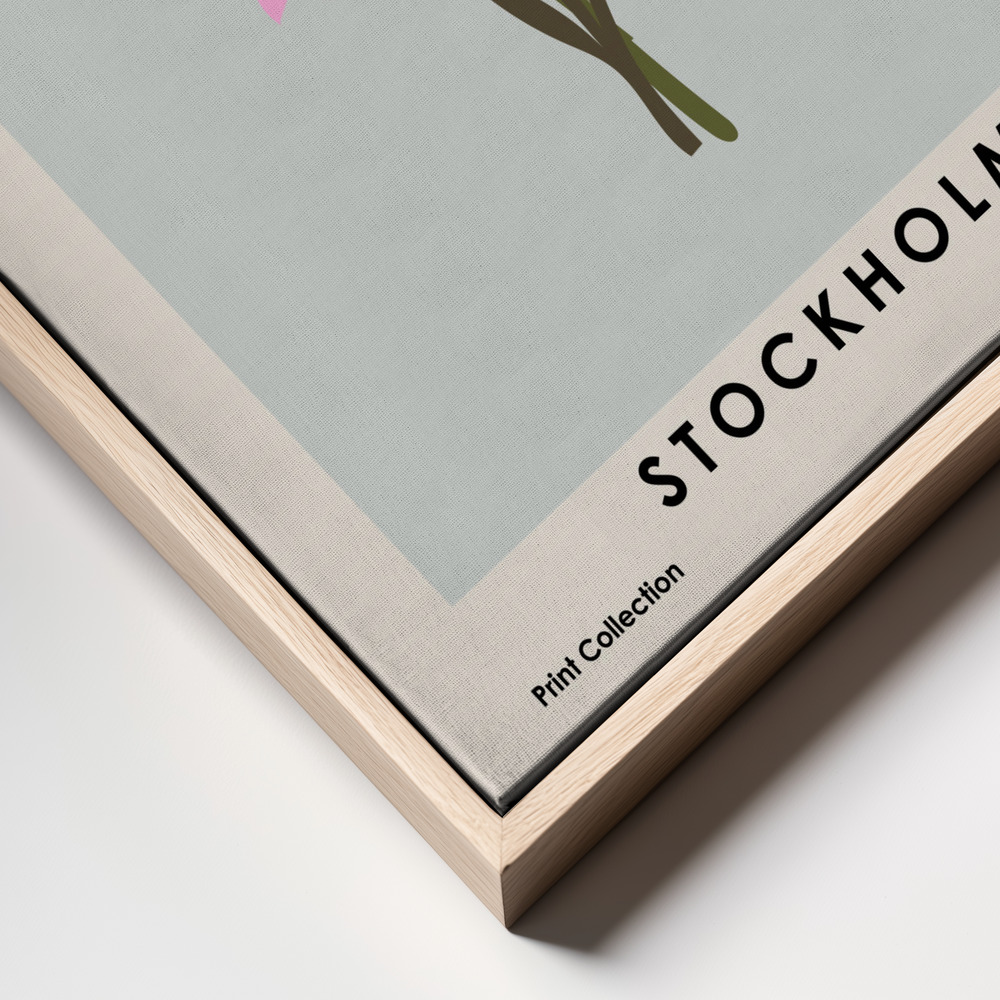 Canvas print - Flower Market Stockholm frame close up