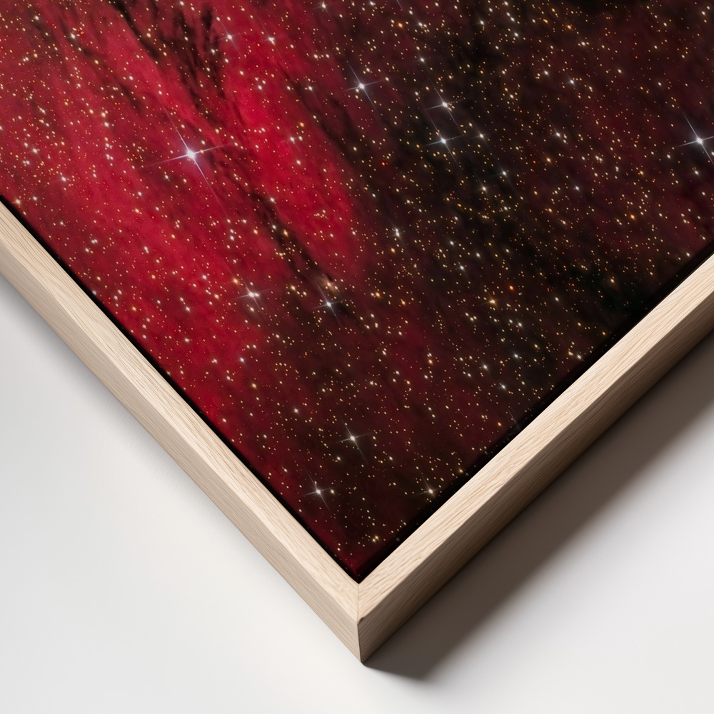 Canvas schilderi - Hungry like the Wolf frame close up - natuurlijk frame