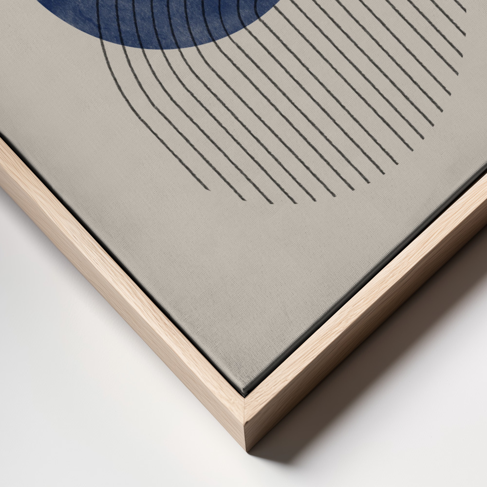 Canvas schilderi - Perfect Point Blue frame close up - natuurlijk frame