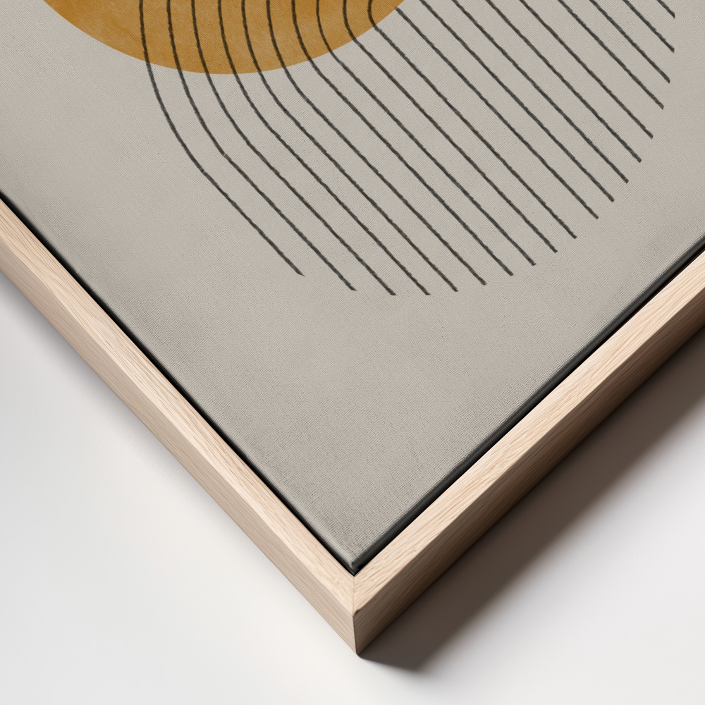 Canvas print - Perfect Point Yellow frame close up