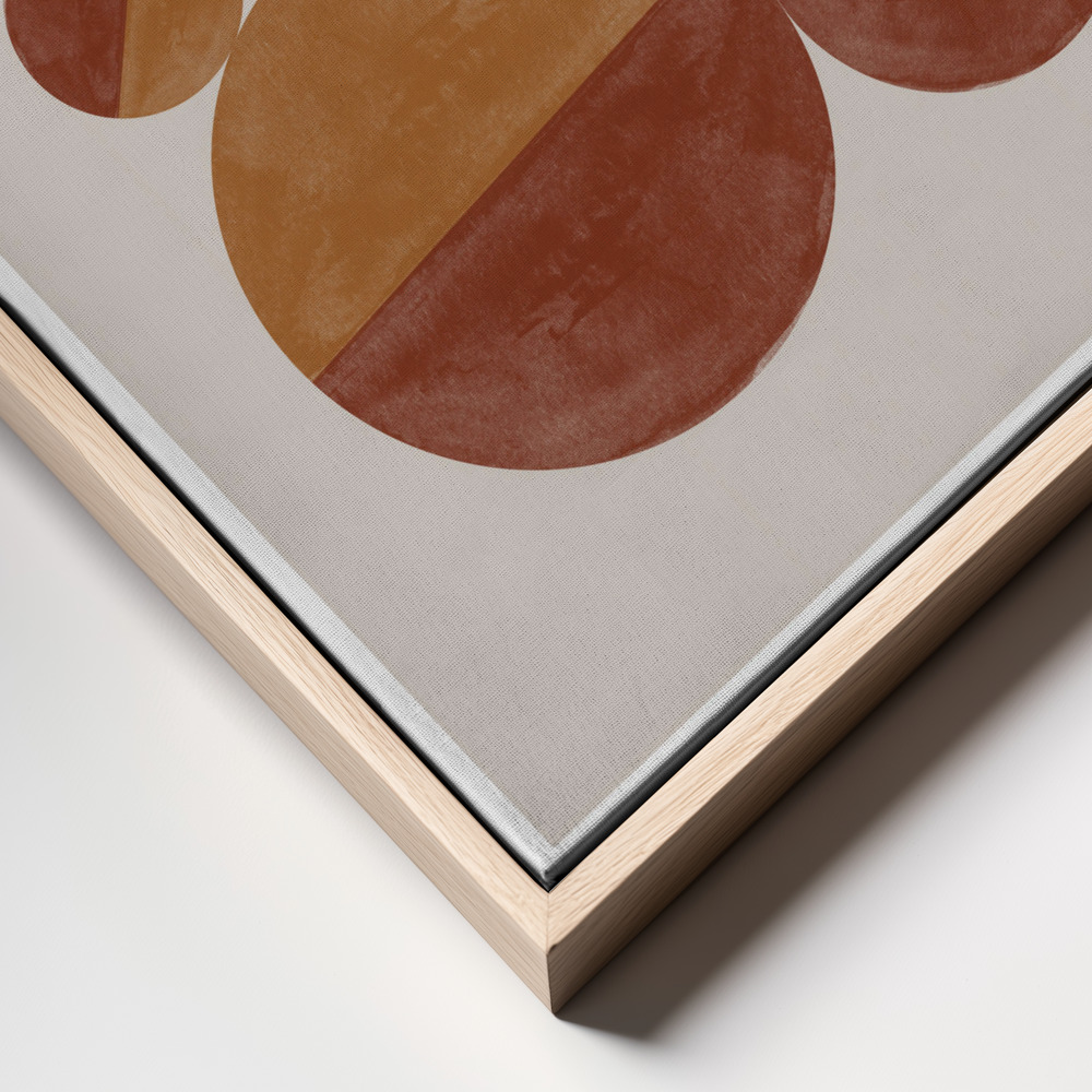 Canvas print - Burnt Orange Bols frame close up