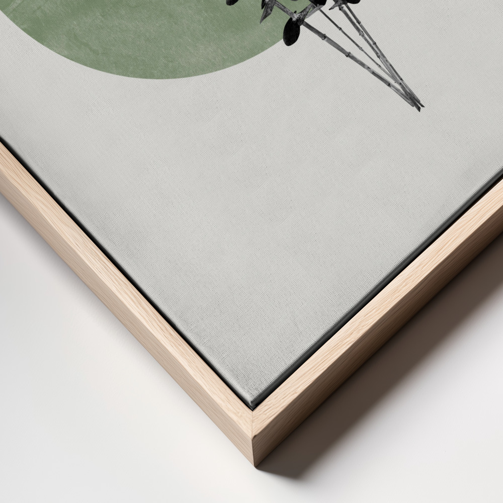 Toile - Eucalyptus and Green Moon cadre en gros plan - cadre naturel