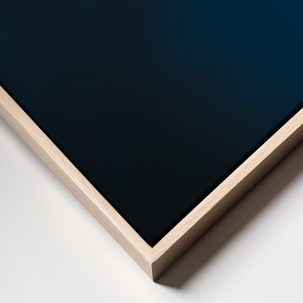 Lienzo - Blue primer plano del marco - marco natural