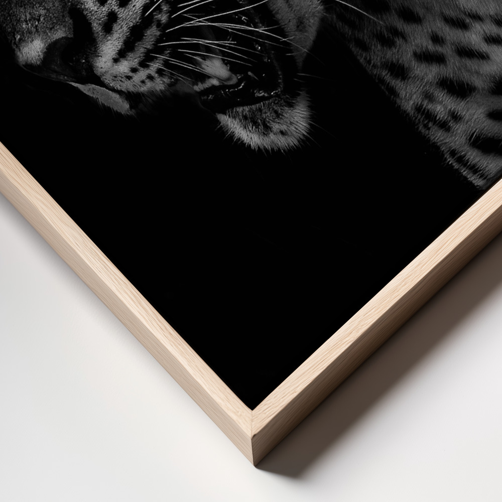 Canvas print - Leopard's Gaze frame close up