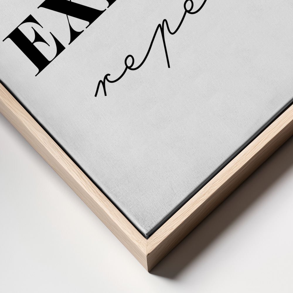 Canvas print - Inhale Exhale frame close up