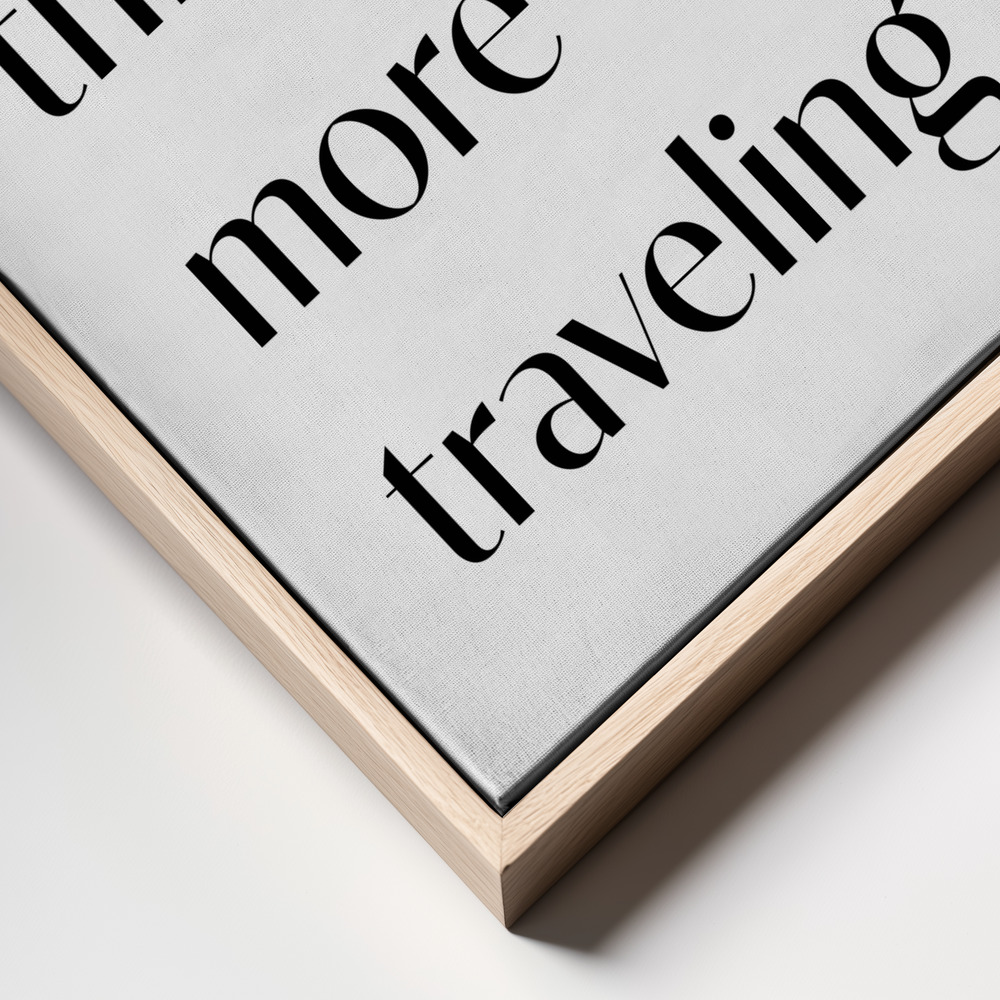 Canvas print - Less Thinking frame close up