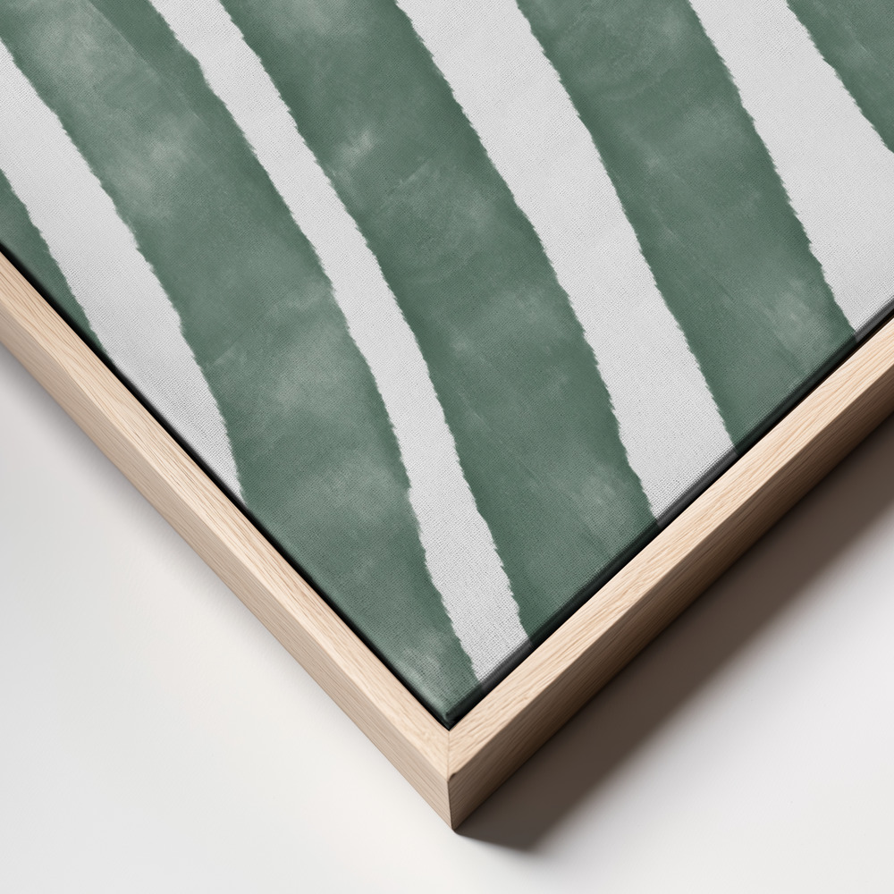 Canvas schilderi - LEAF GREEN frame close up - natuurlijk frame