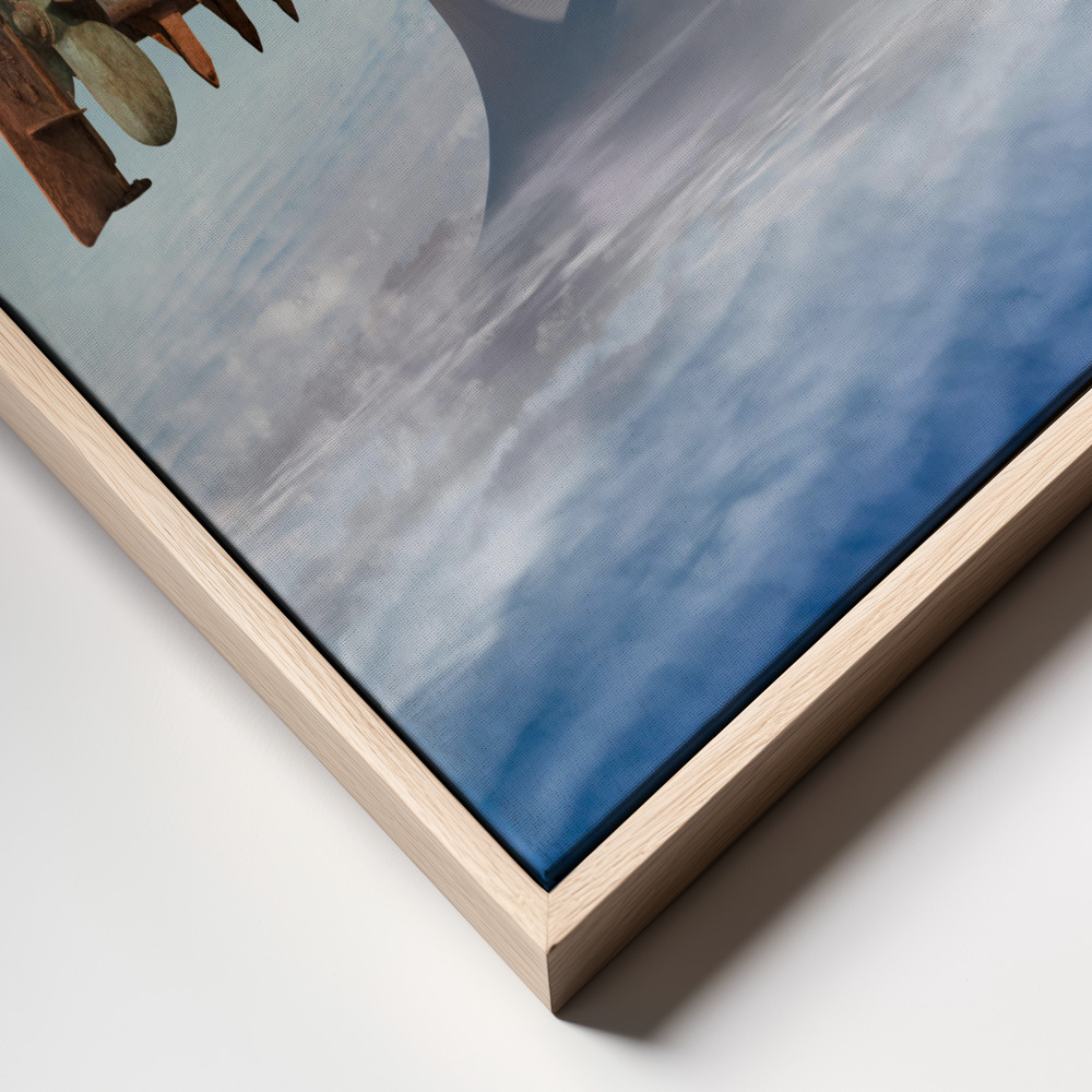 Canvas schilderi - Air Pursuit frame close up - natuurlijk frame