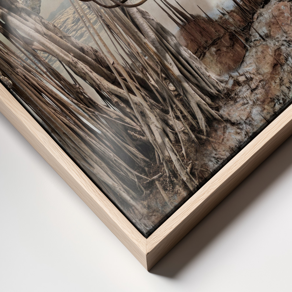 Canvas schilderi - A memory from the future frame close up - natuurlijk frame