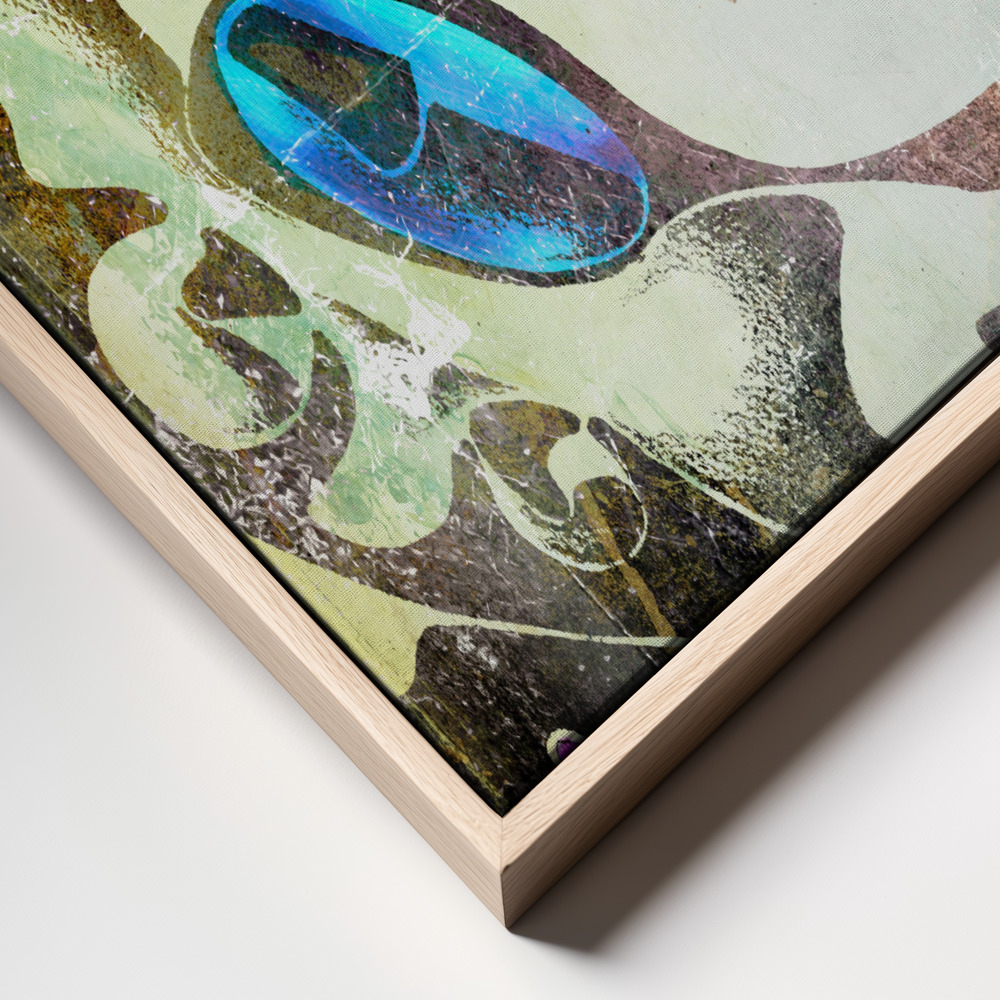 Canvas print - The moon charms at night frame close up