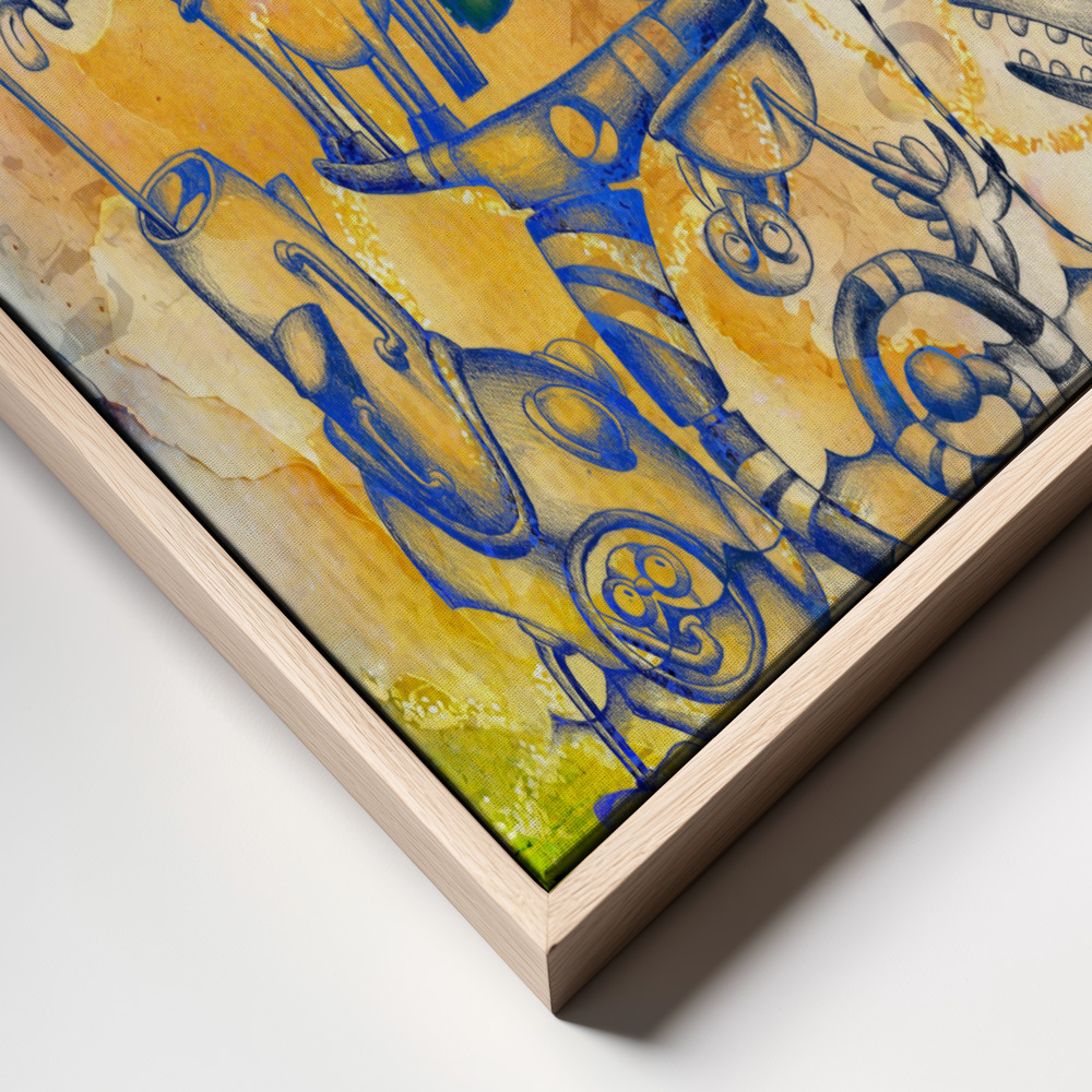 Canvas print - A gray mushroom cabbie No. 3 frame close up