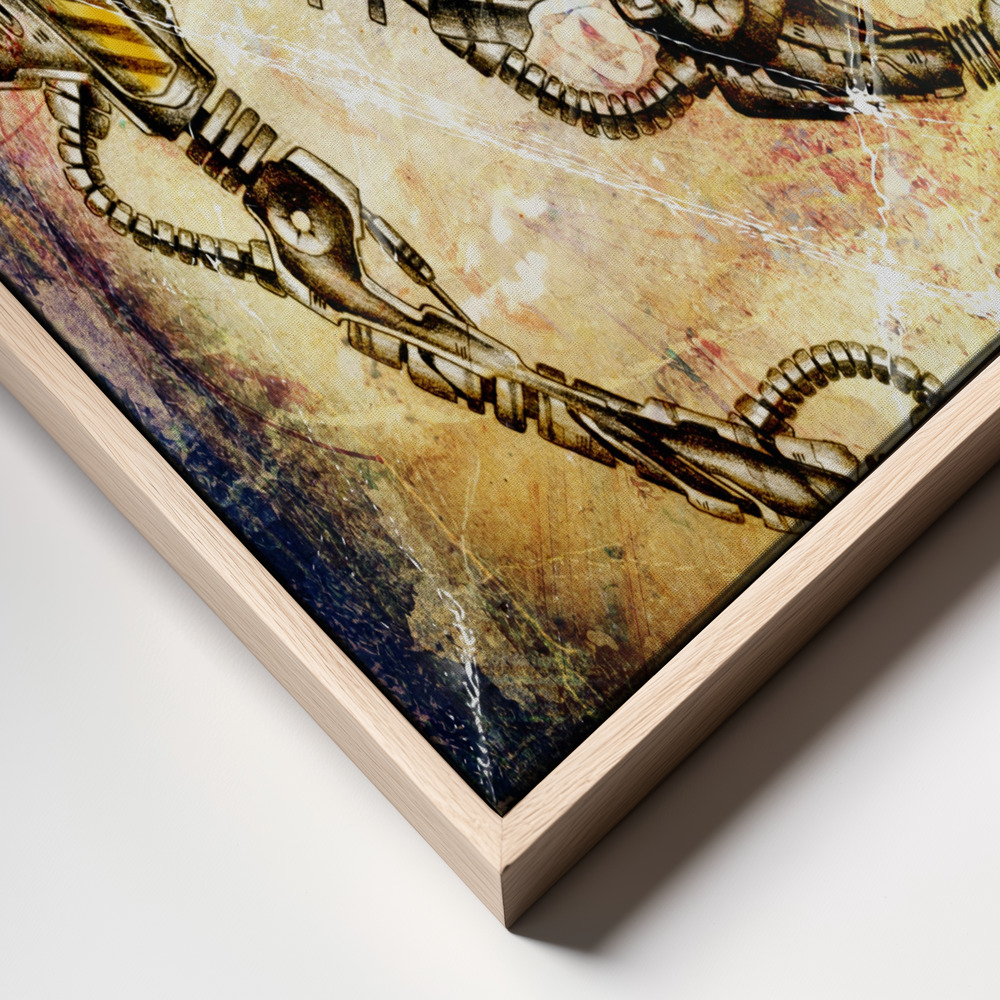 Canvas schilderi - Tekton 18 cyborg frame close up - natuurlijk frame