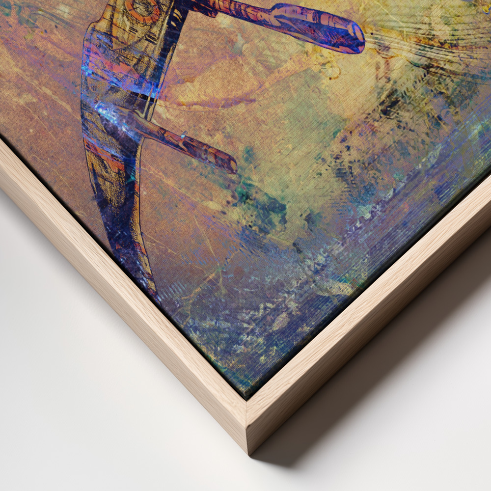 Canvas schilderi - Space ship art frame close up - natuurlijk frame