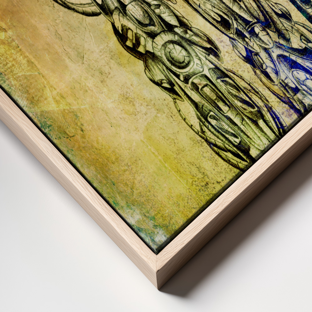Canvas print - It was not me cyborg frame close up