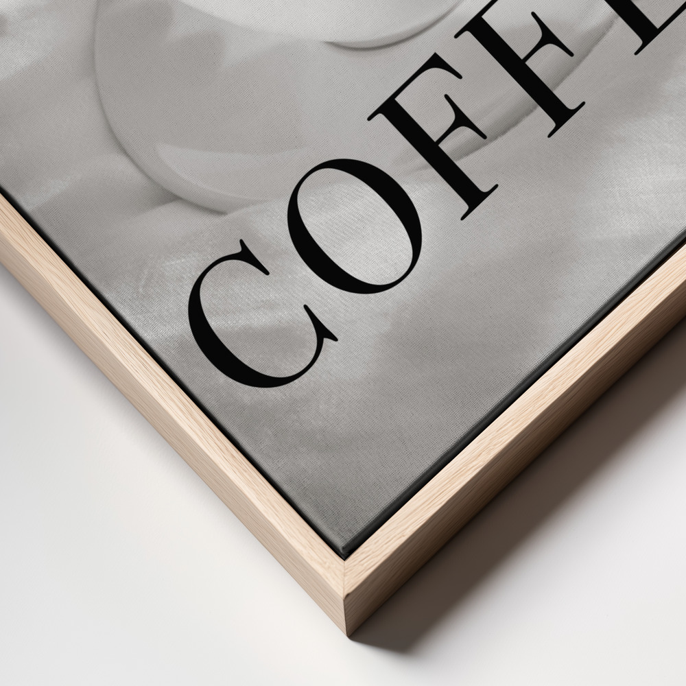 Canvas print - Coffee in Bed frame close up