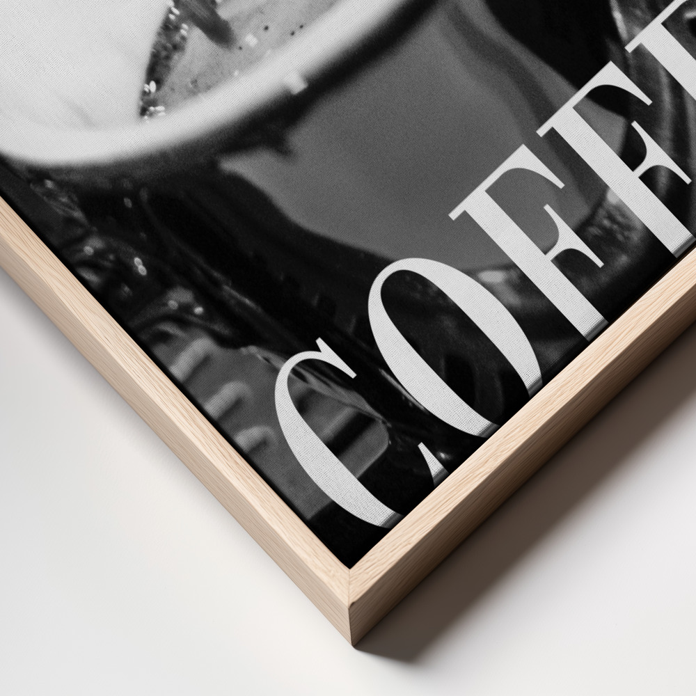 Canvas schilderi - Coffee Text 2 frame close up
