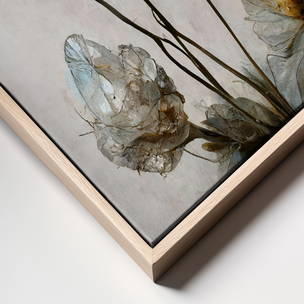 Canvas print - Crystal Flowers frame close up