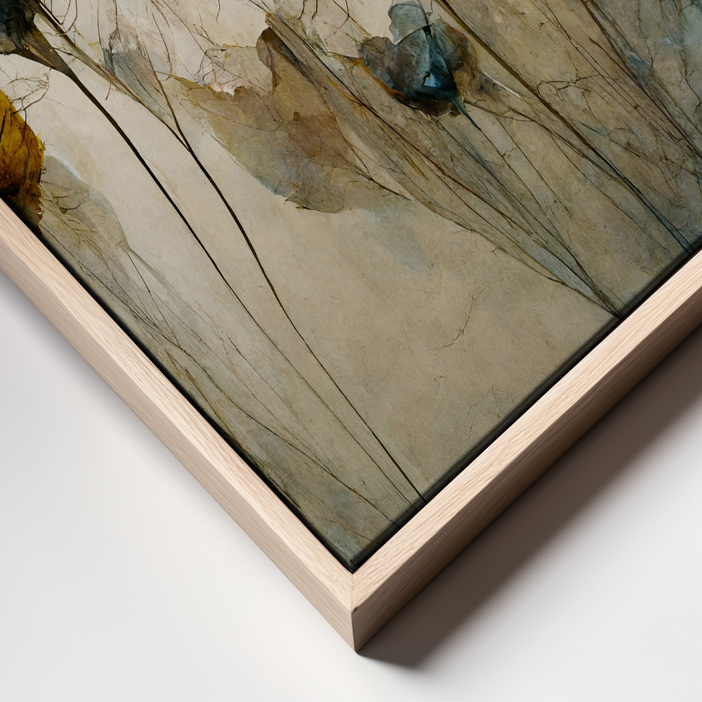 Canvas schilderi - Dry Flower Bouquet frame close up - natuurlijk frame