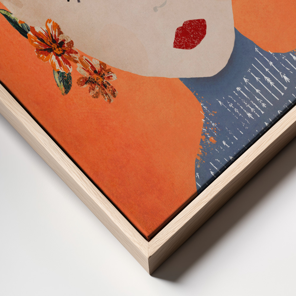 Canvas print - Frida (Orange Version) frame close up