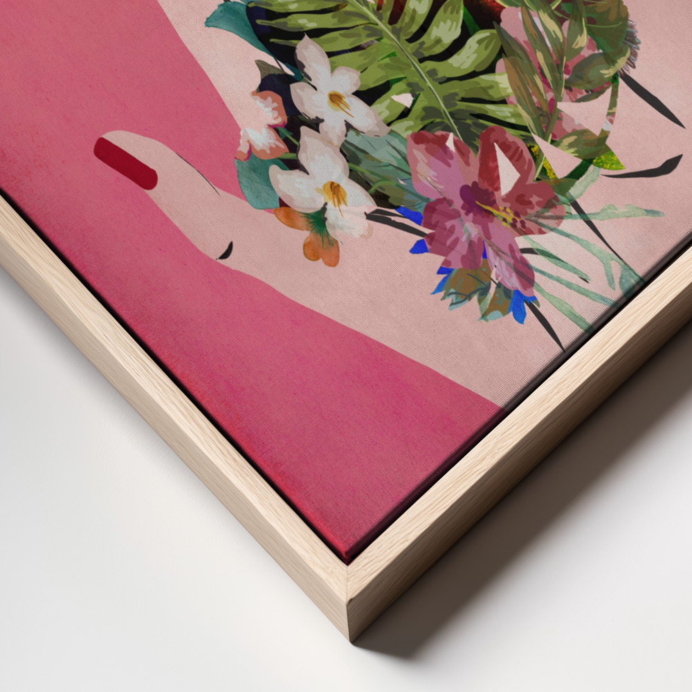 Canvas print - Frida`s Hand`s (Pink Version) frame close up