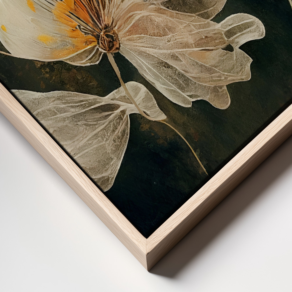 Canvas print - Transparent Flowers frame close up