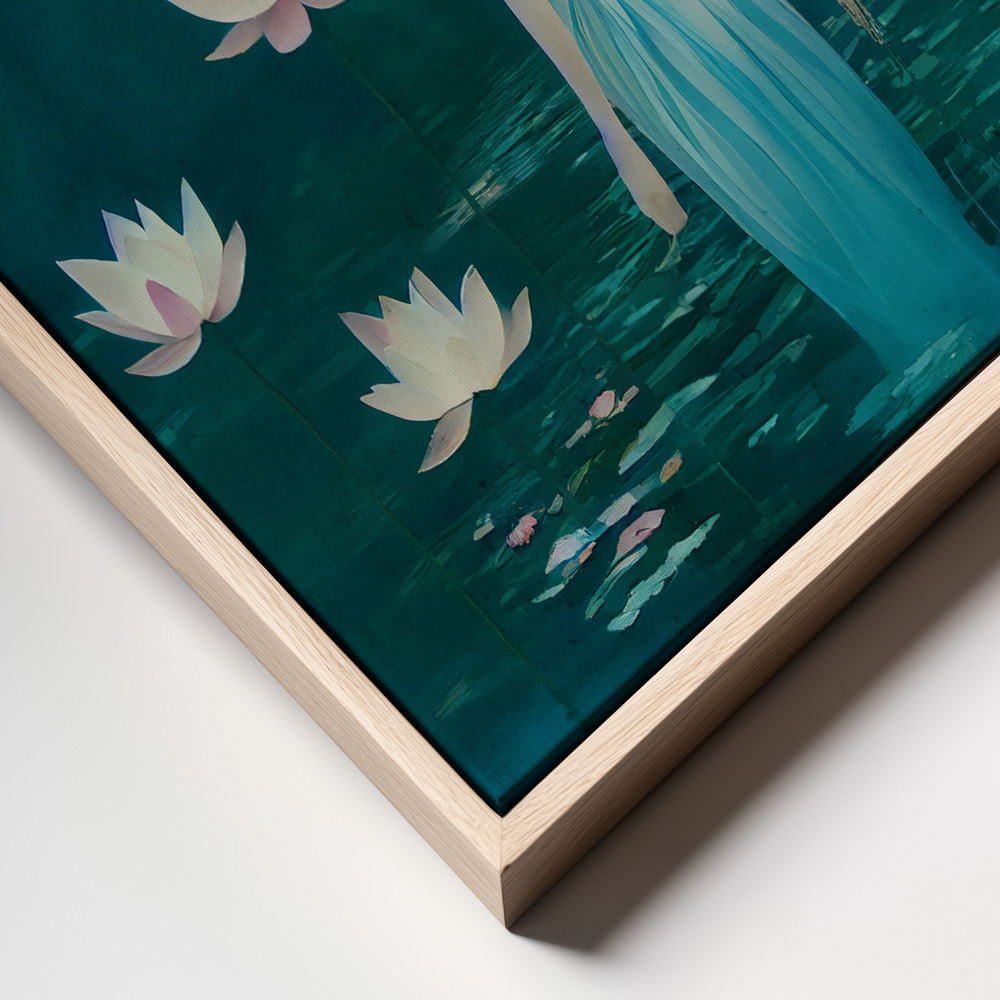 Canvas taulu - In The Pond kehys lähikuva - luonnollinen kehys