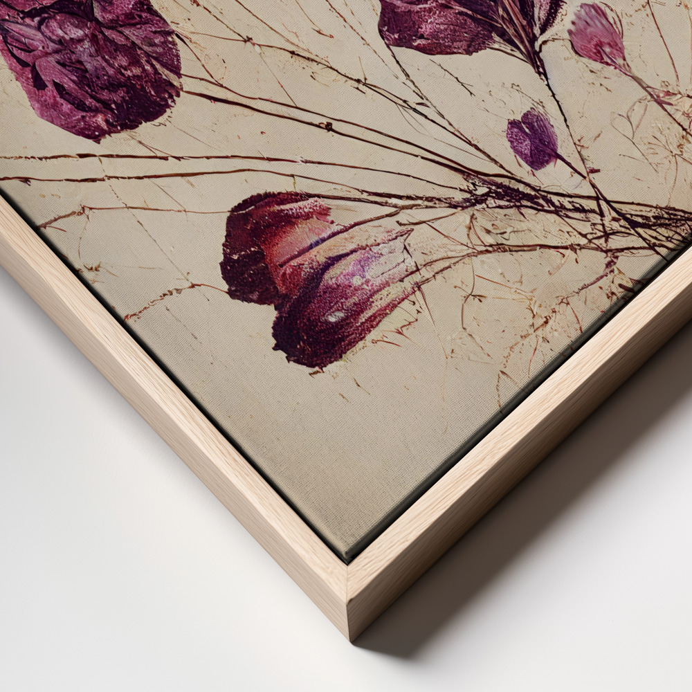 Toile - Purple Flowers cadre en gros plan - cadre naturel