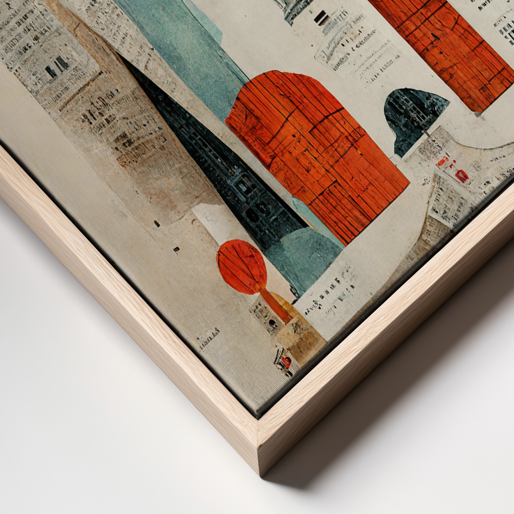 Canvas schilderi - The Paper City frame close up