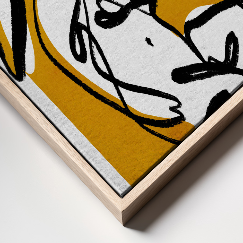 Canvastavla The Female Dancers - Tavla ram närbild - naturlig ram
