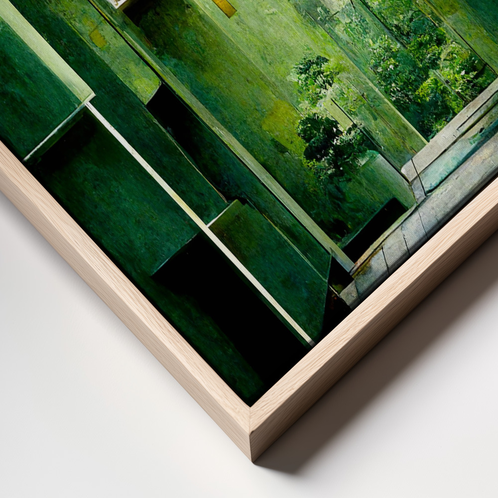 Lærred - The Green House frame close up