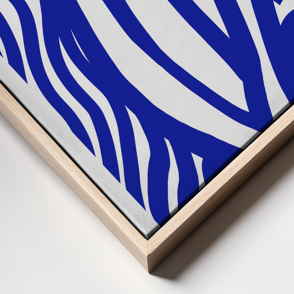 Canvas print - The Silence (Blue) frame close up