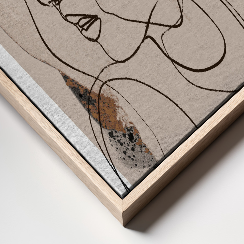 Canvas schilderi - Time Whispers frame close up - natuurlijk frame
