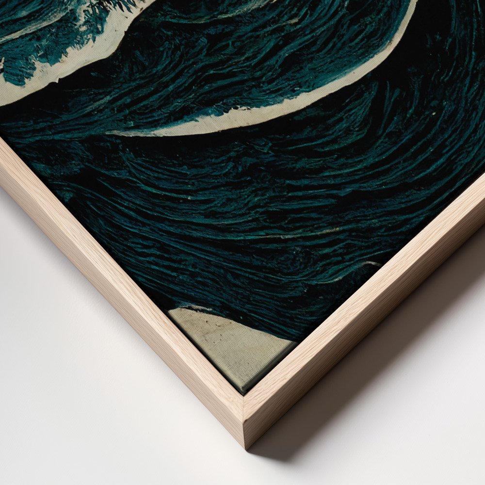 Lærred - Wild Sea frame close up
