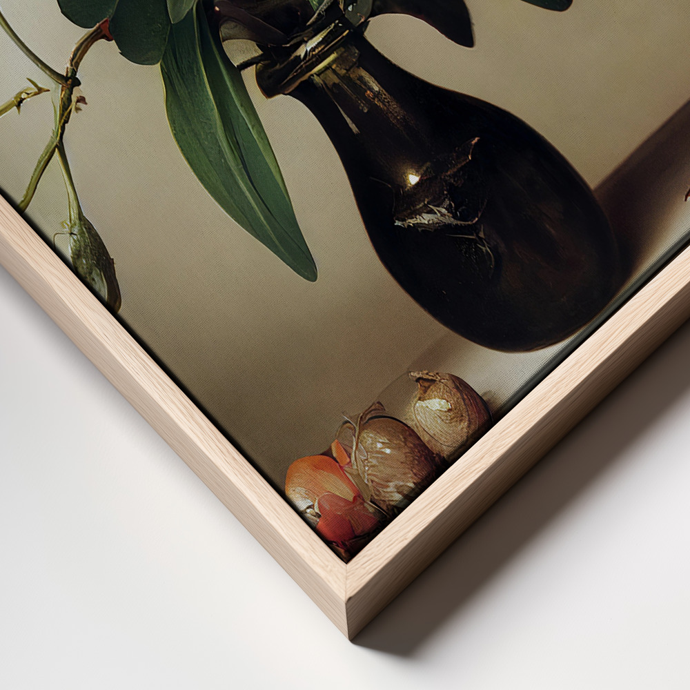 Canvas print - Pink Peony frame close up