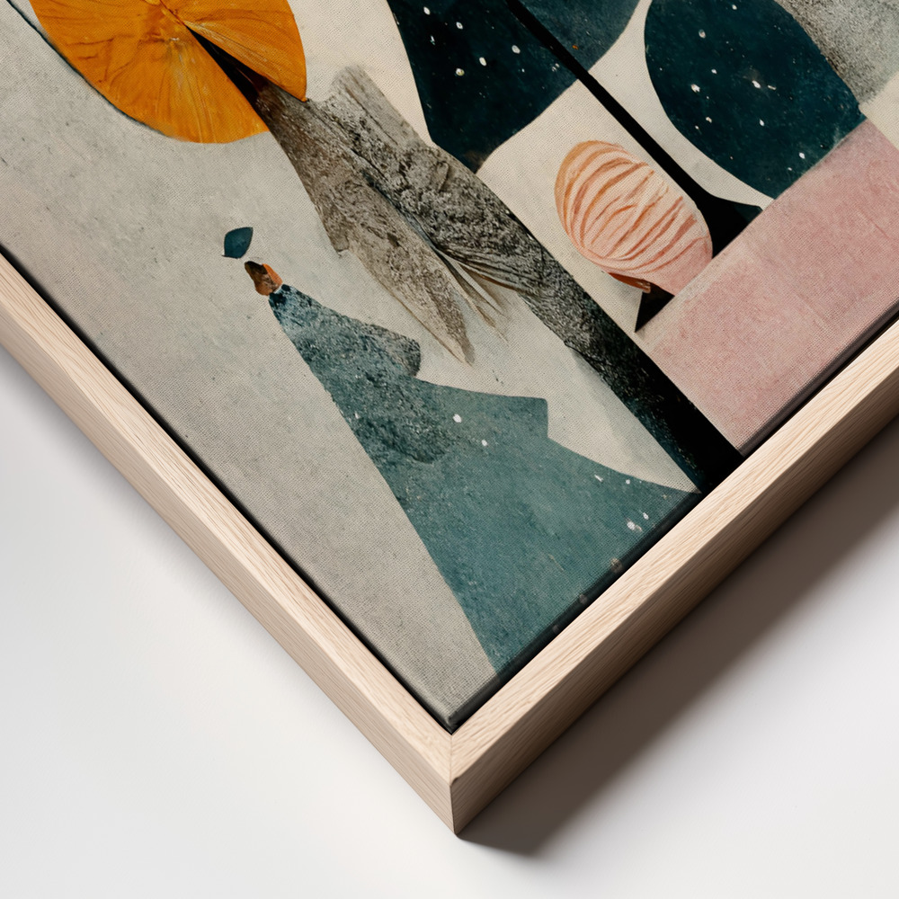 Canvas schilderi - Cute Pine Tree Composition frame close up