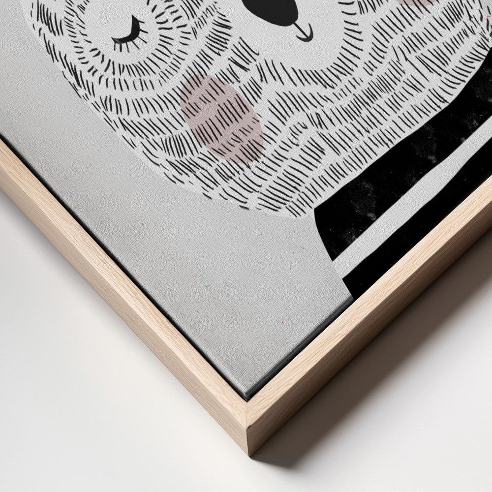 Canvas print - I Love Snow frame close up