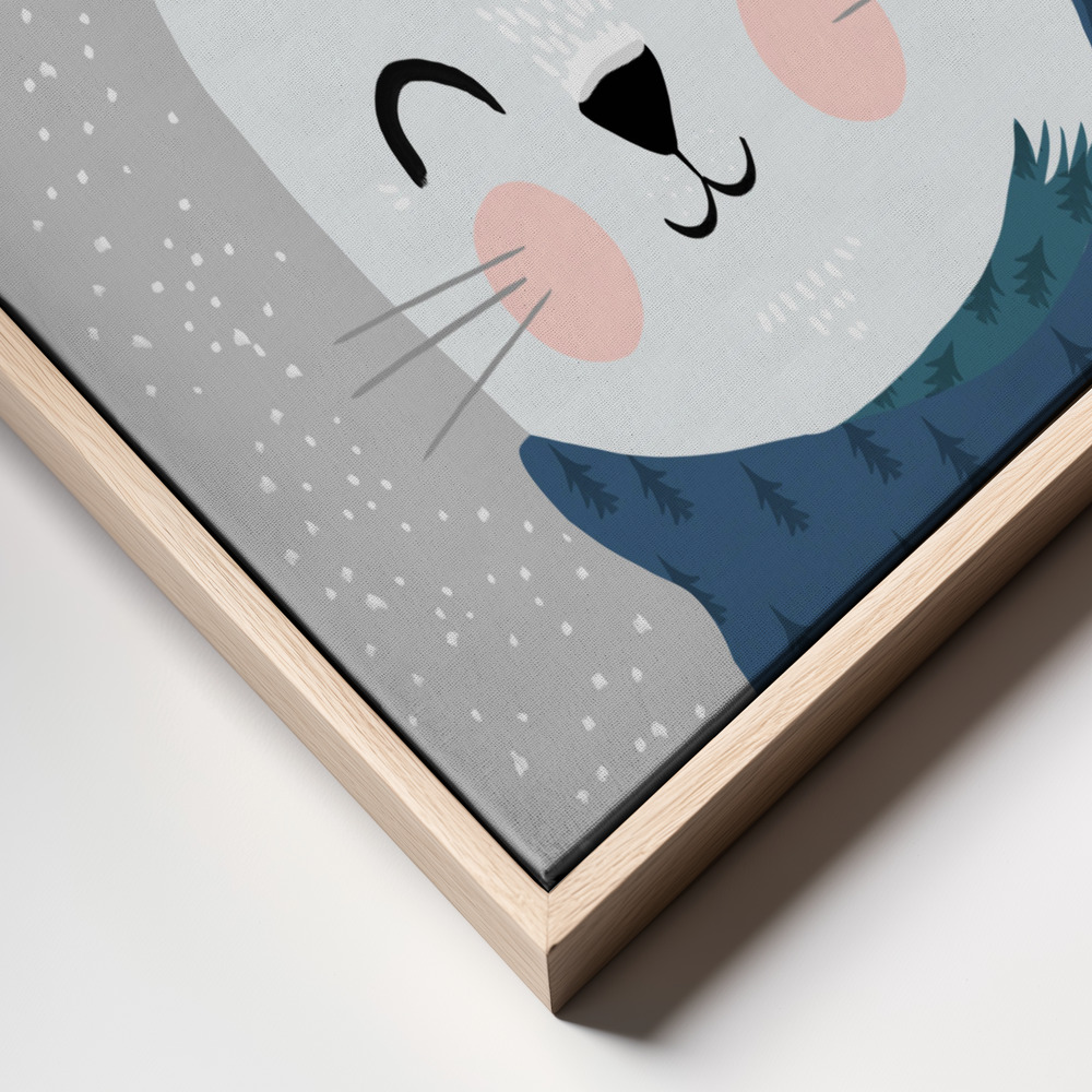 Canvas print - Snow Bunny frame close up
