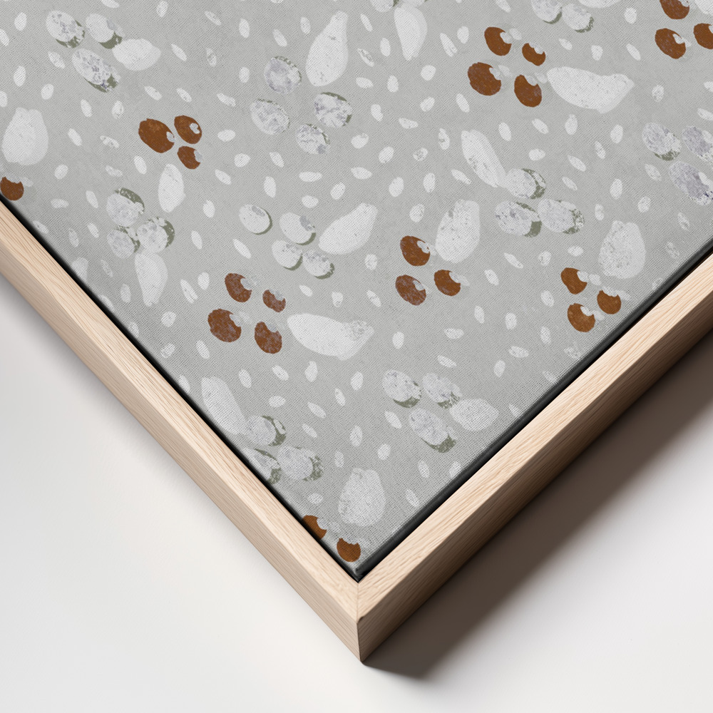 Canvas print - Berries in Winter Square frame close up