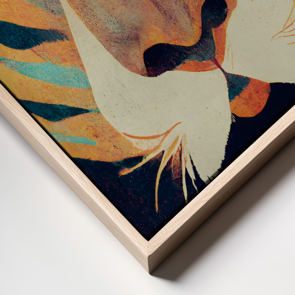 Canvas print - Strong Tiger frame close up