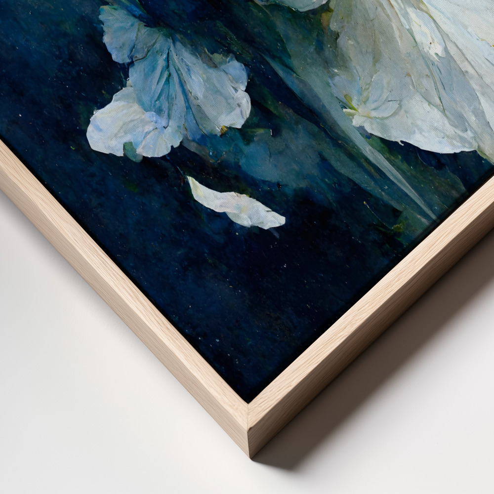 Stampe su tela - Blue Flower Bouquet frame close up