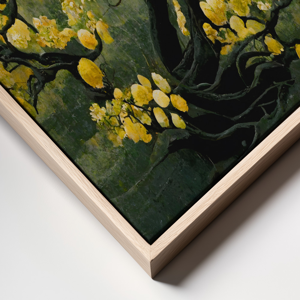 Lærred - Sakura Tree frame close up
